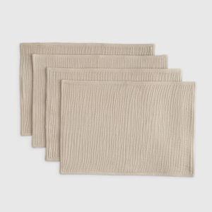 Organic Airy Gauze Placemats in Dune