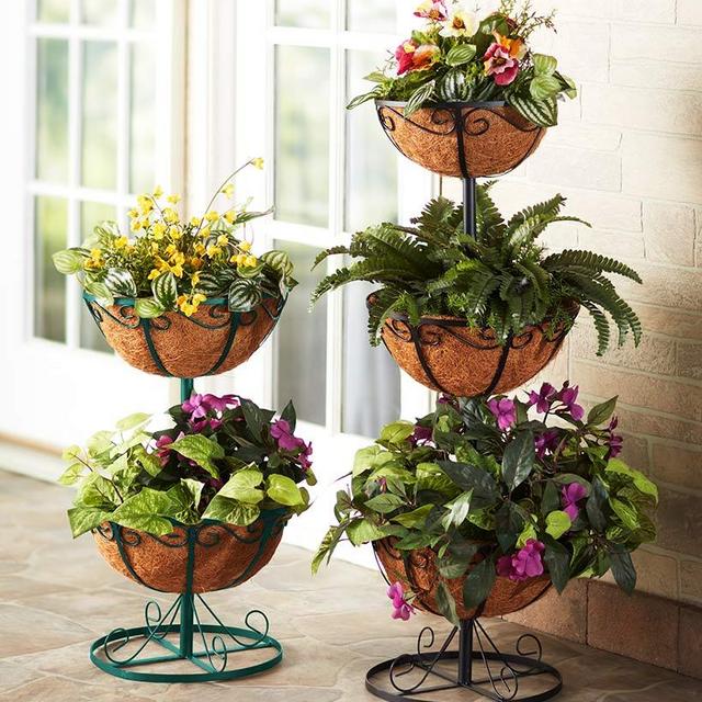 Tiered Planters with Coco Liners