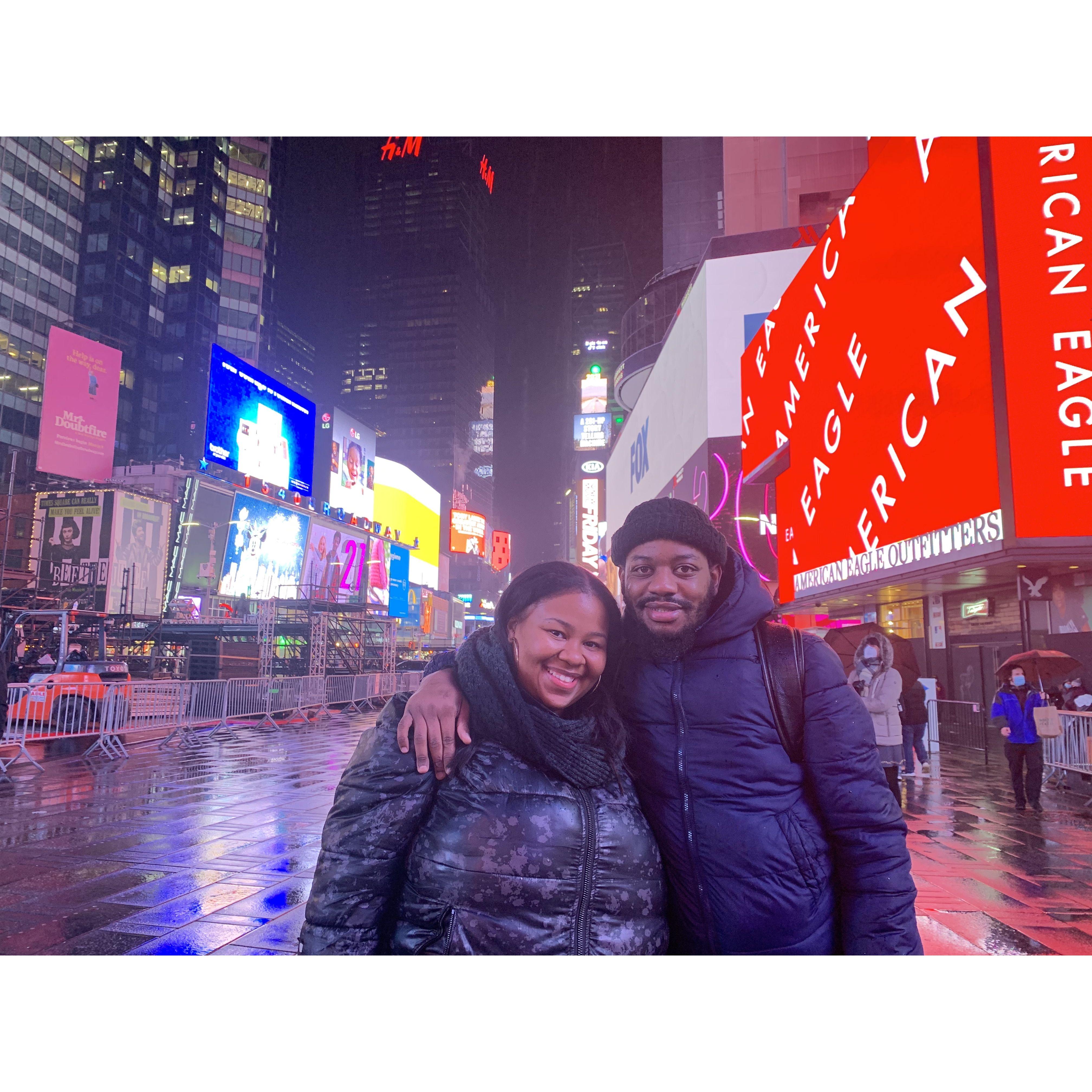Our first visit to NewYork bringing in the New Year together