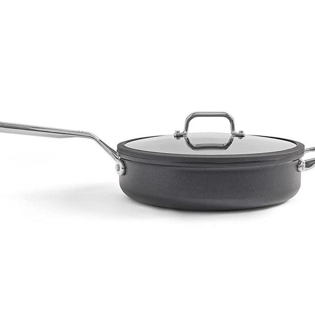Misen 3 QT Nonstick Sauté Pan with Lid - Deep Frying Pan - Large Nonstick Frying Pan