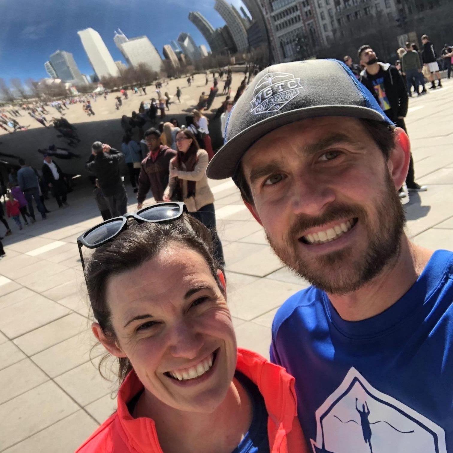 Our first trip together - visiting The Bean in Chicago, IL - April 2018
