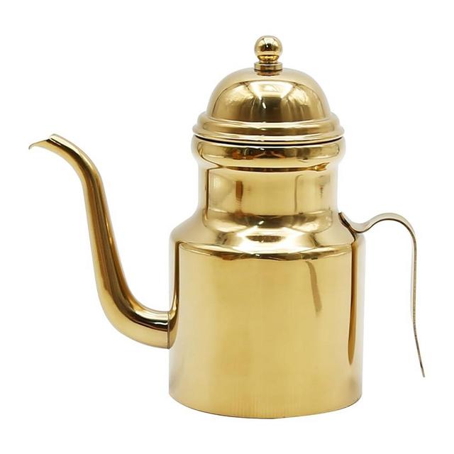 LIDSCURA 24oz Oil Dispenser Stainless Olive Oil Dispenser, Oil Bottle Vinegar Dispenser Olive Oil Can with Non-Slip Handle, Oil Dispenser Bottle for Kitchen Cooking Restaurant BBQ (Gold)