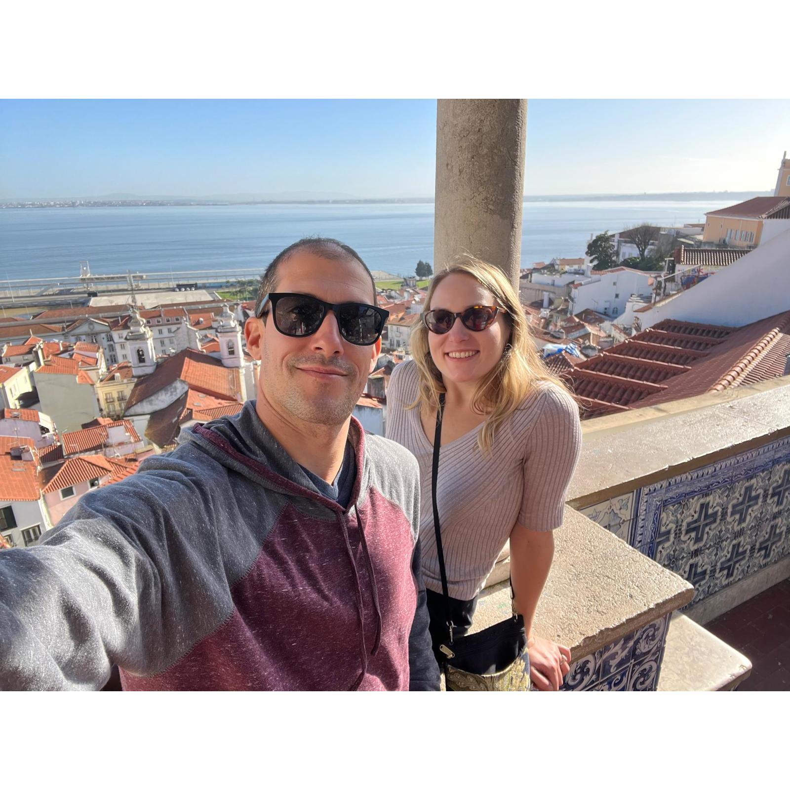 After the proposal we traveled to Europe, this picture was taken in Lisbon Portugal!