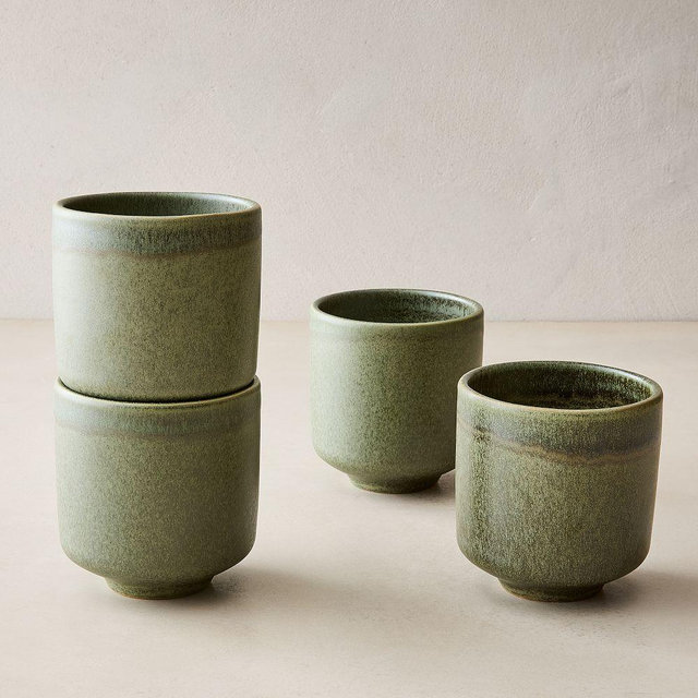 Aaron Probyn Kanto Mug, Green, Set of 4