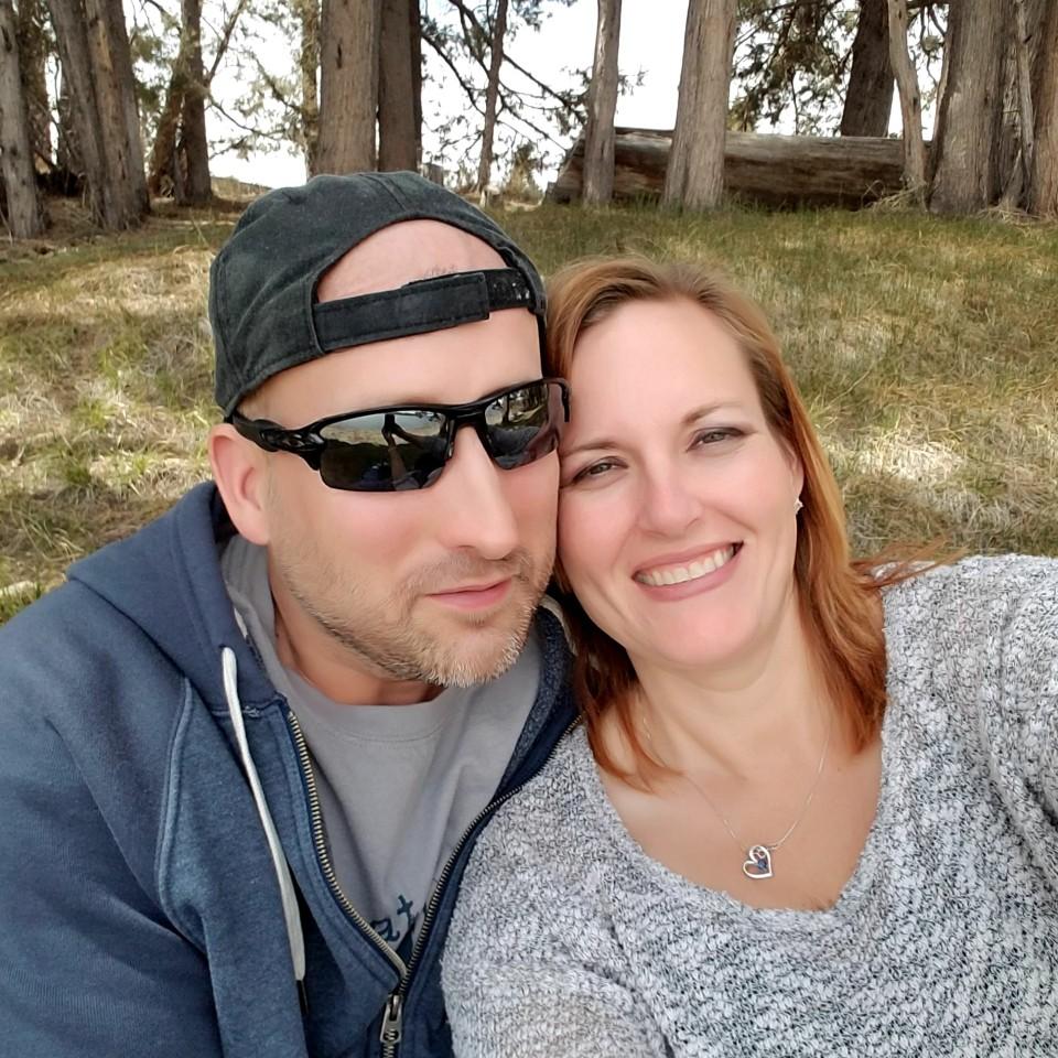 In Big Bear, CA at Danny's favorite fishing spot. Sitting looking out at the lake. In just 1 year the lake is getting closer to reaching it's full level.