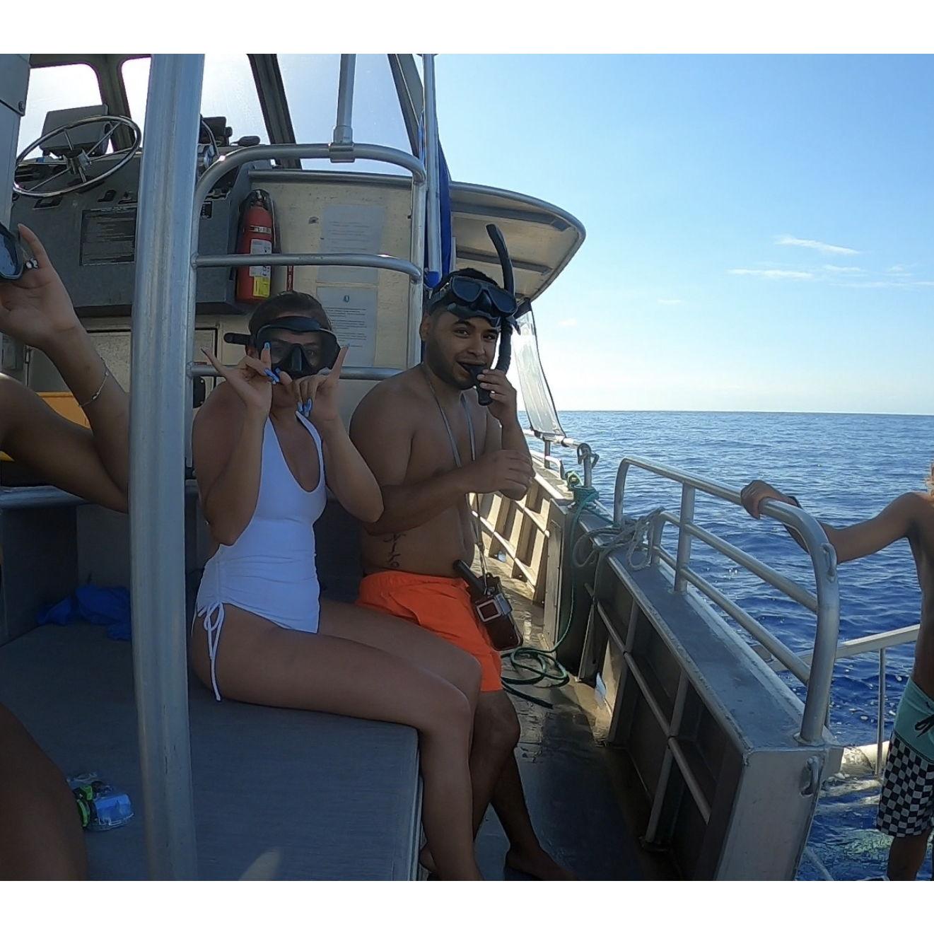 Swimming with the sharks in Hawaii, 2021.