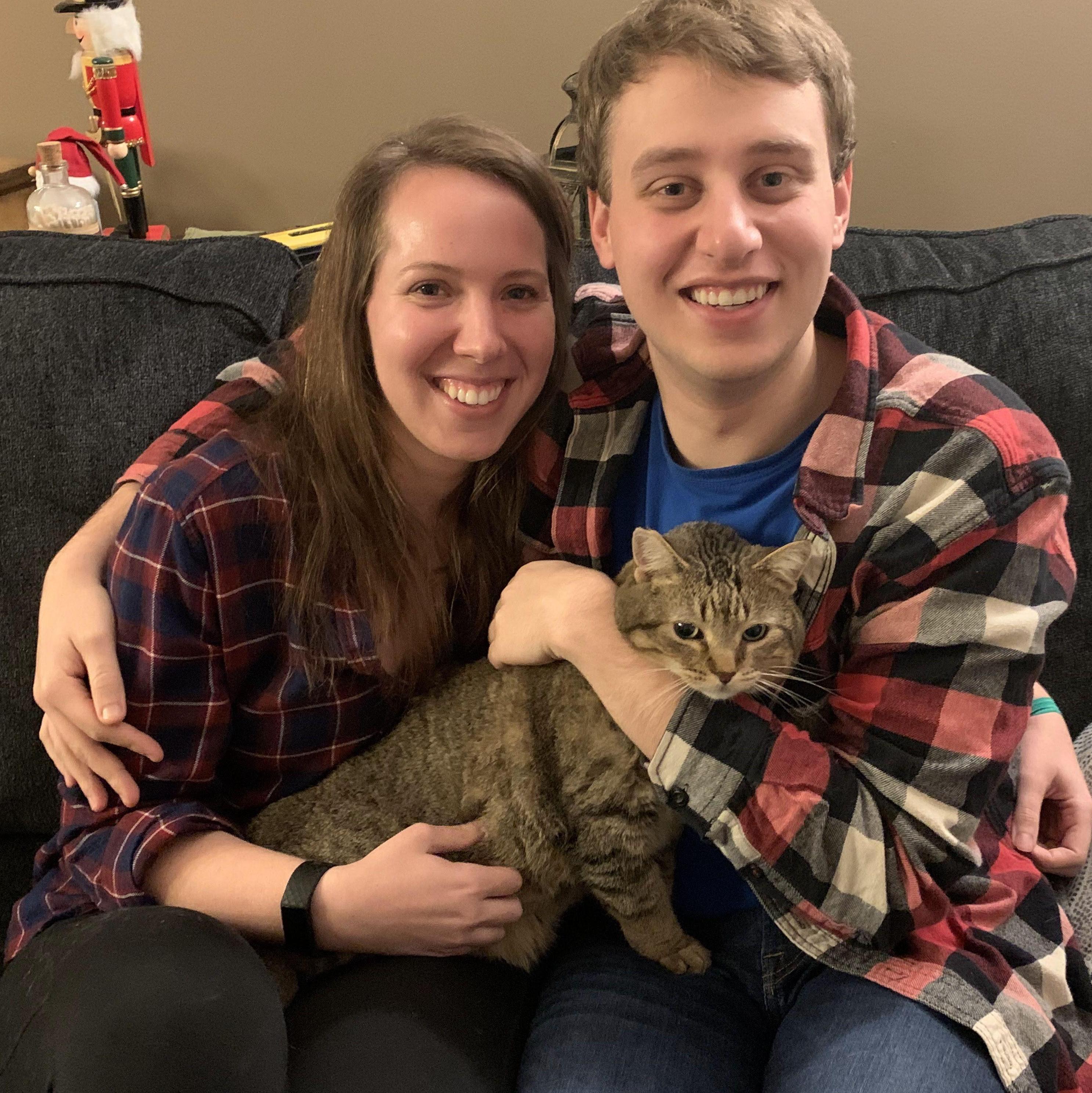 Our first Thanksgiving together was celebrated in a barely furnished apartment, featuring Zoom calls with both of our families and some pre-made Thanksgiving dinners from Hyvee.