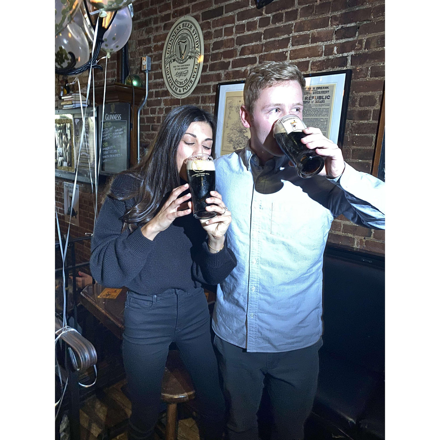 Post engagement party at the Dead Poet!