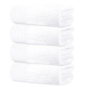 Tens Towels Pack of 4 Extra Large Bath Towels 30 x 60 Inches, 100% Cotton, Larger & Lighter Weight, Quicker to Dry, Super Soft and Absorbent, Perfect for Bathroom, White