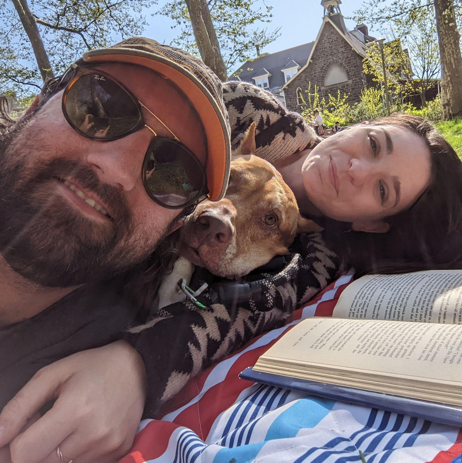 Little known fact about Mac: despite being illiterate and a dog, she loved reading in the park.