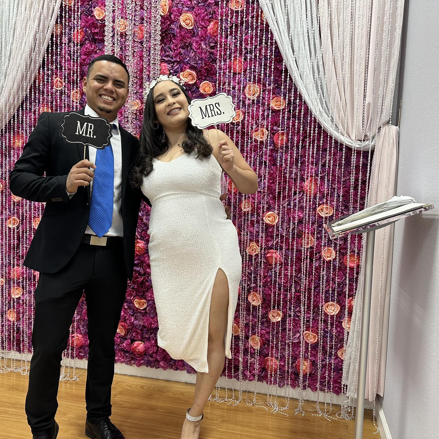 Cuando nos casamos por el civil.