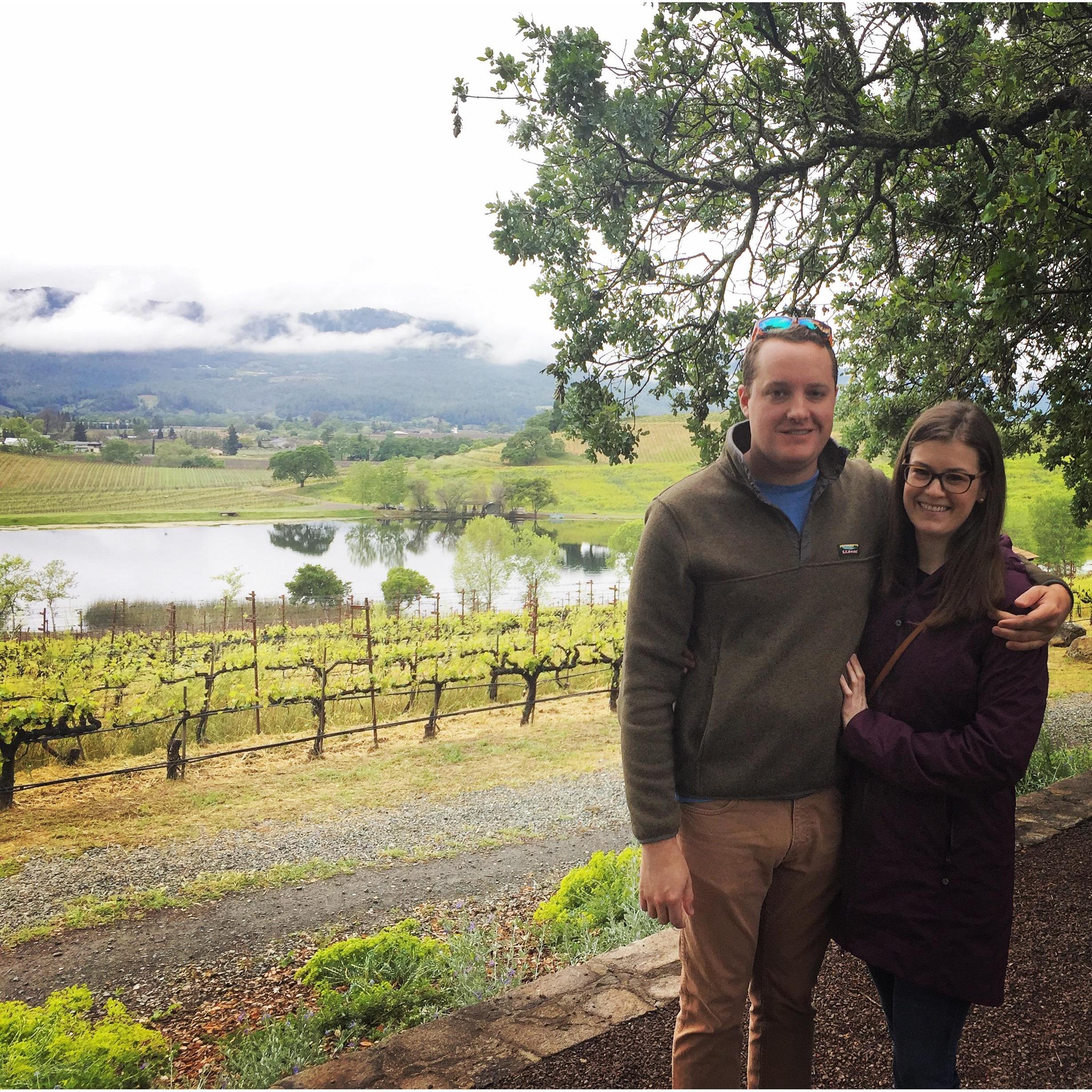 In our happy place - Quintessa winery in Napa Valley.