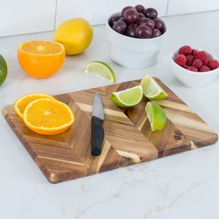 Acacia Herringbone Cutting Board, Set of 2