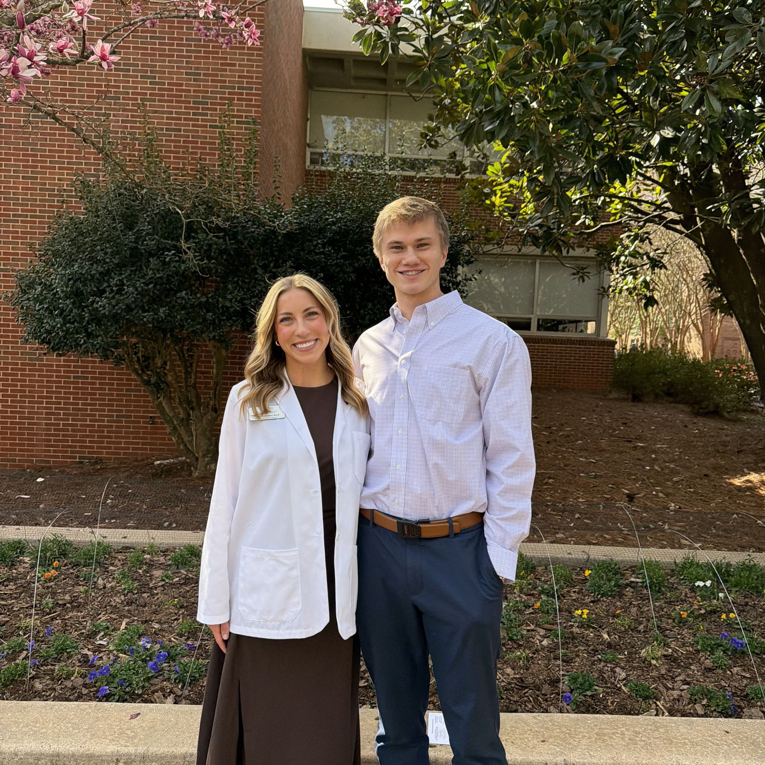 Celebrating at Kathryn's White Coat Ceremony!