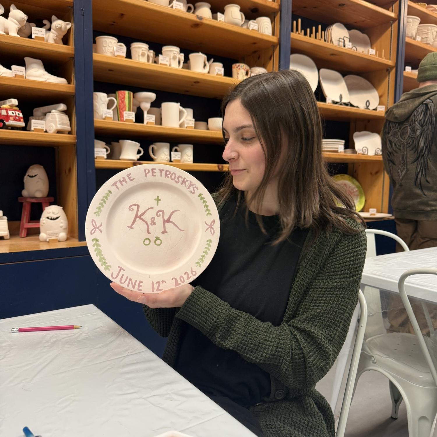 Valentine's Day 2026 - Kailey's wedding plate!