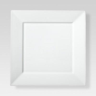 8" Porcelain Square Rim Dinner Plate White - Threshold™