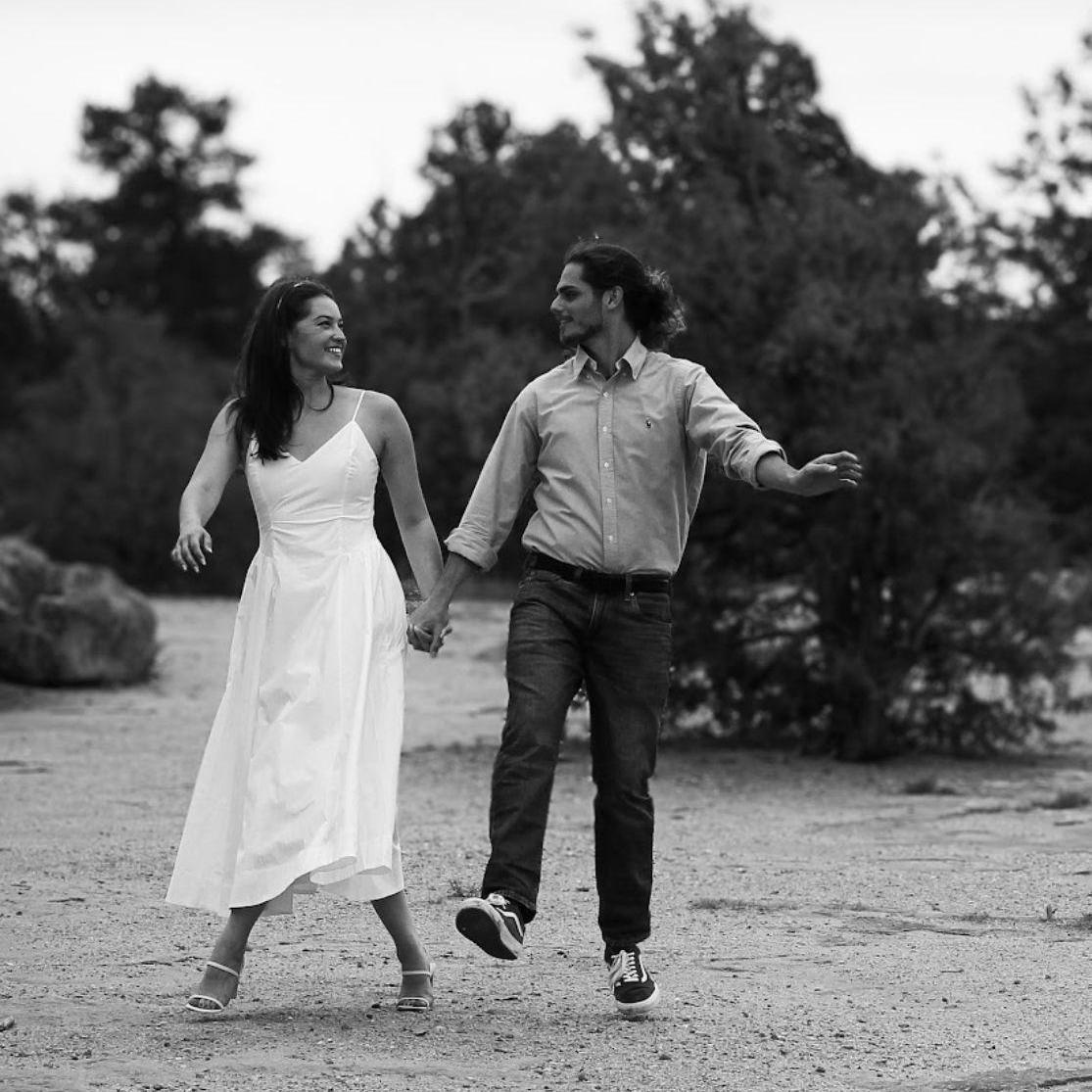 Jason frolicking during the engagement photos on Shannon's birthday, June 10th.