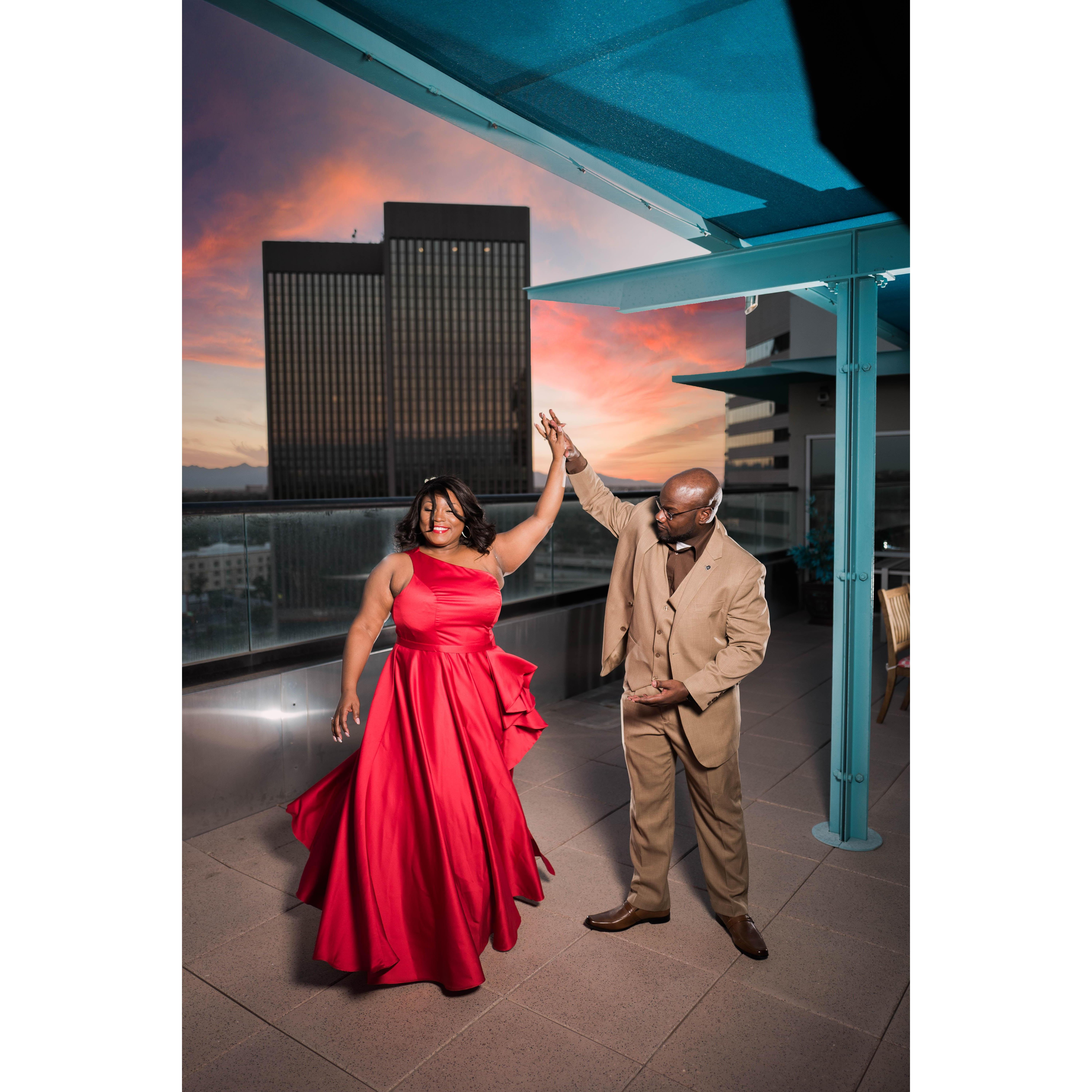 Fun shot from our engagement photo shoot.