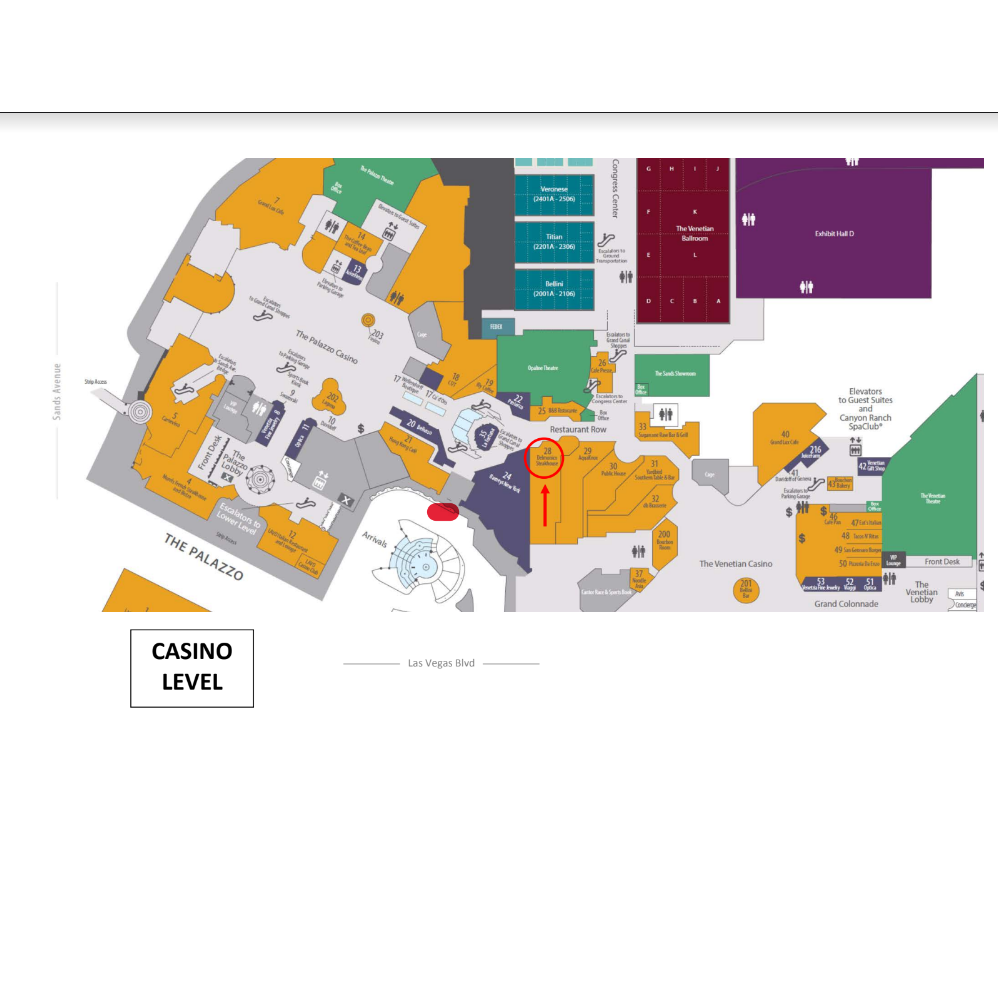 Map Of The Venetian 