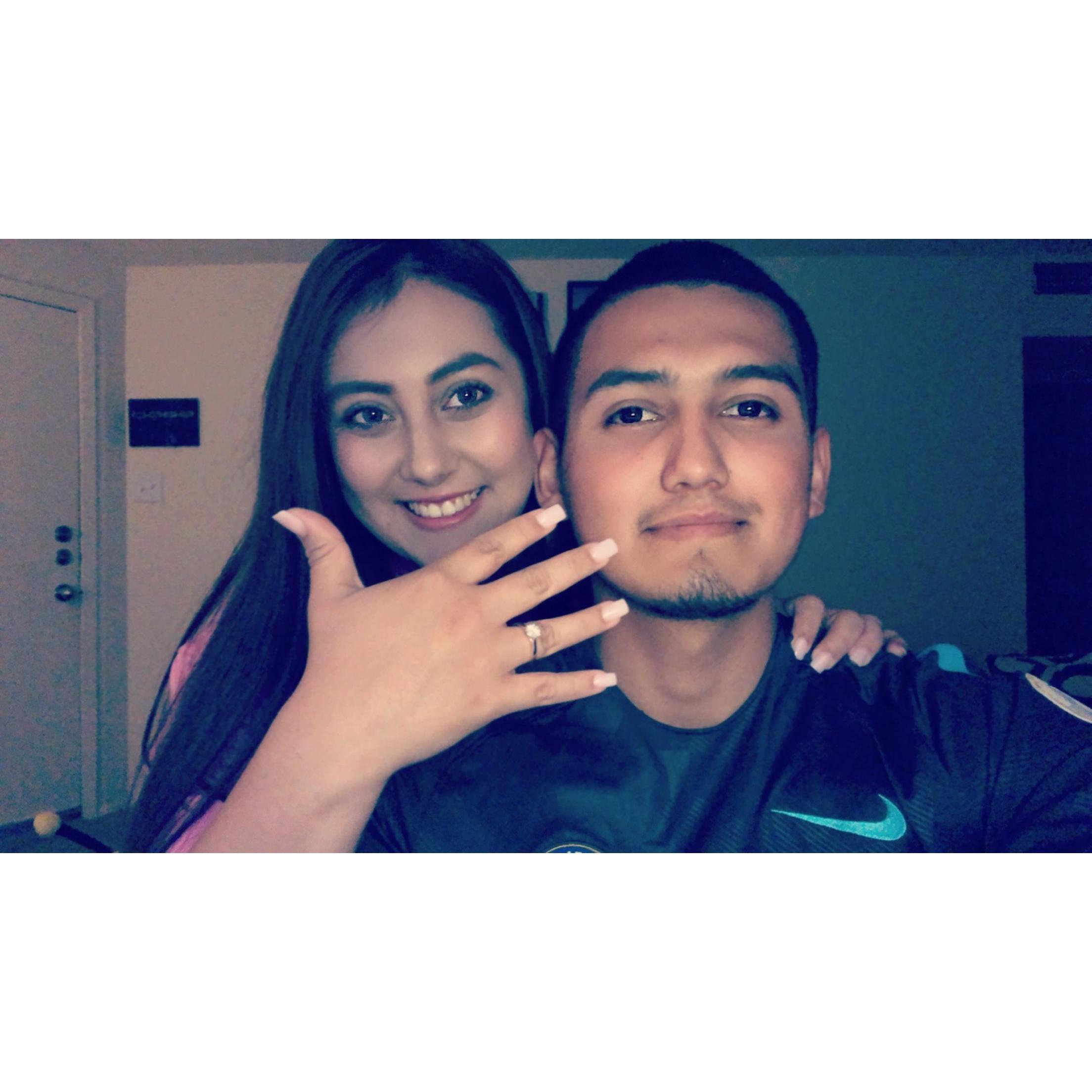 The day we got engaged! May 15, 2018!