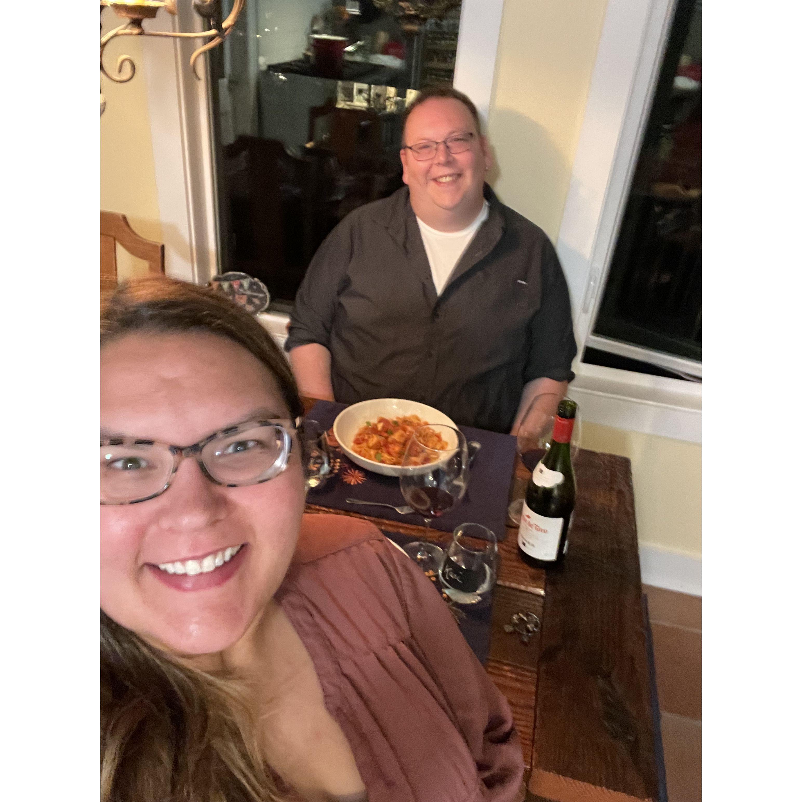 Our couples Cooking Class was Dan's surprise for his first birthday together.