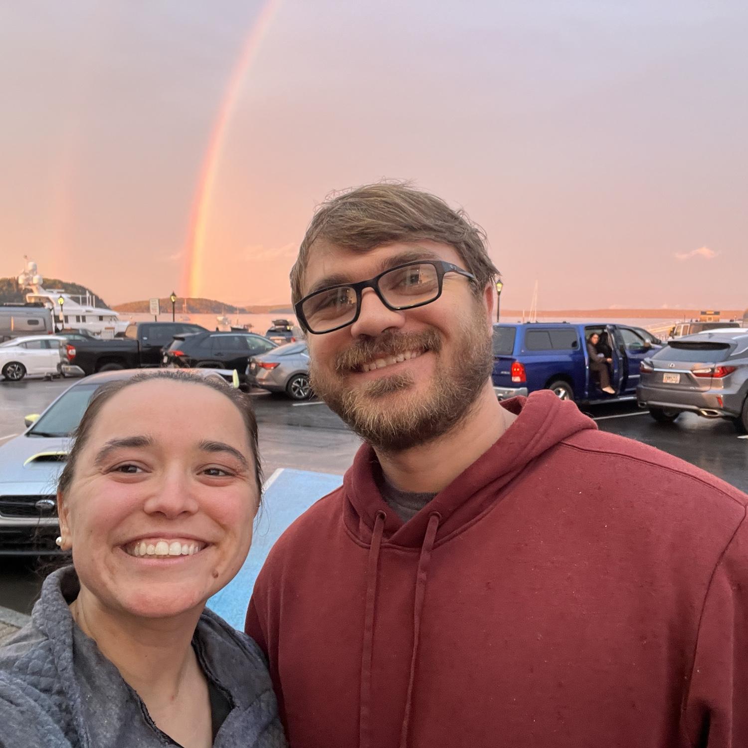 Acadia trip - double rainbow!