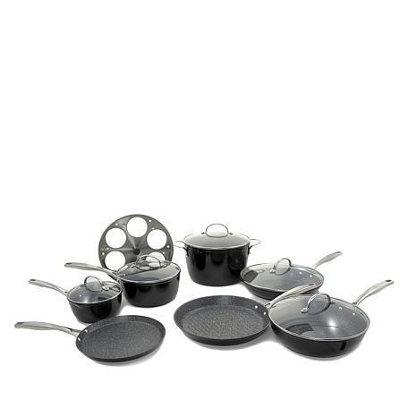 Blue Curtis Stone Dura-Pan Nonstick 13-piece Cookware Set