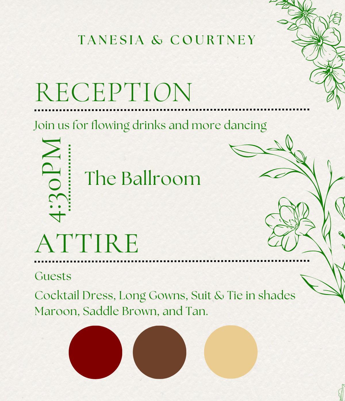 The Wedding Website of Courtney Latham and Tanesia Jenkins