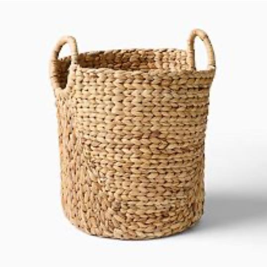 Seagrass Medium Round Handle Basket, 12.6"D x 16.5 h
