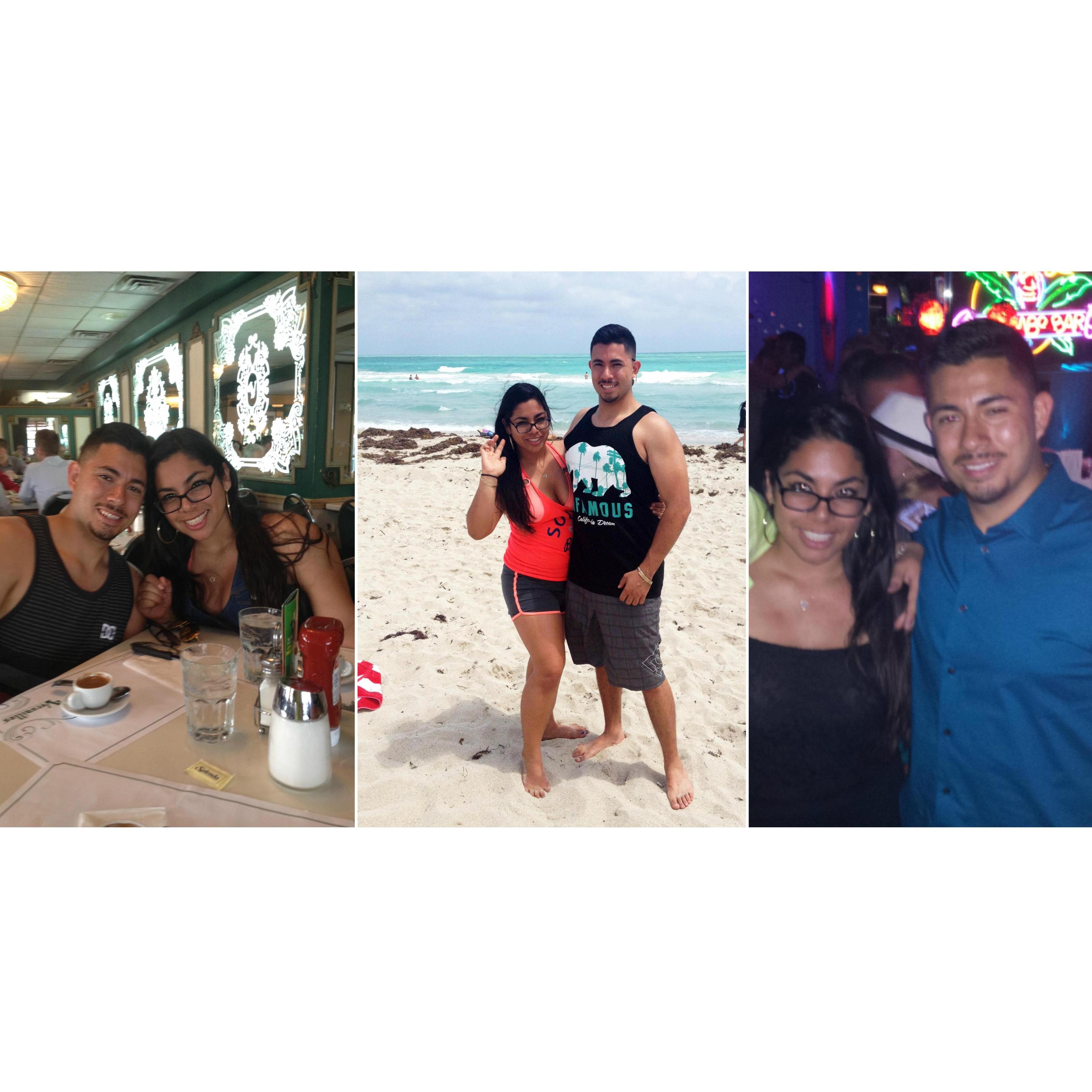 Juan's first trip to Miami was a success. So much fun. Ate at the famous cuban restaurant in lil havanna, lounged on south beach, and went clubbing on south beach strip.
