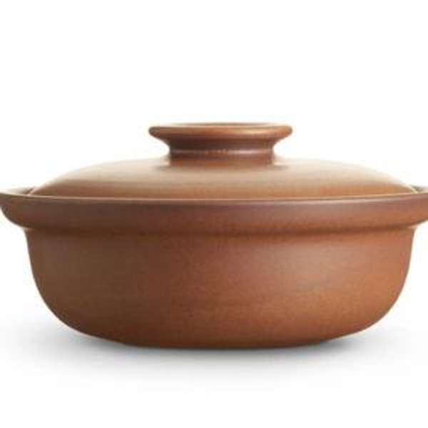 Medium Covered Serving Dish - redwood color