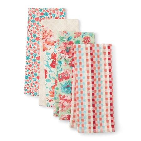 The Pioneer Woman Gorgeous Garden Kitchen Towel, 4 Count