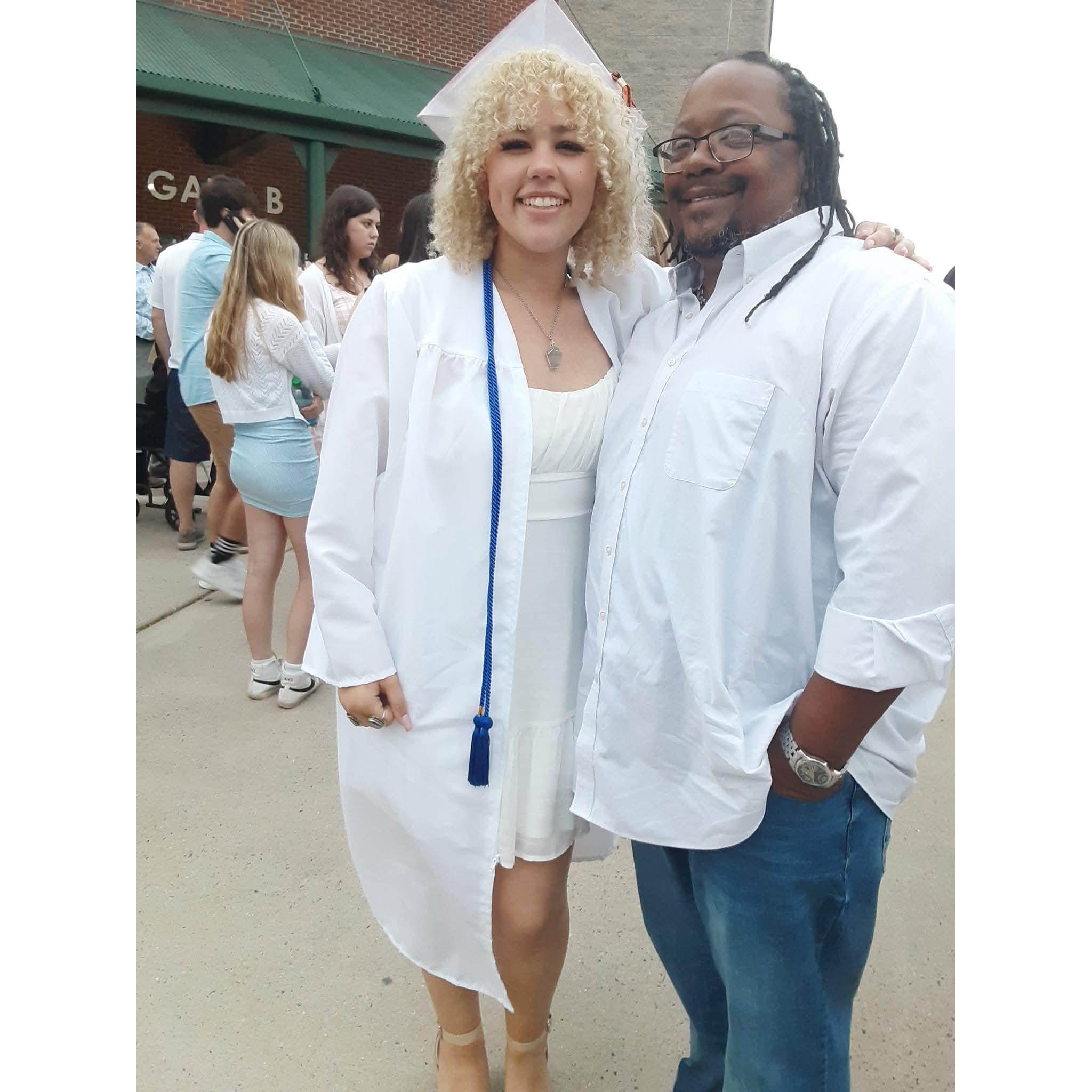 Gigi and Jeremy at her high school graduation.
