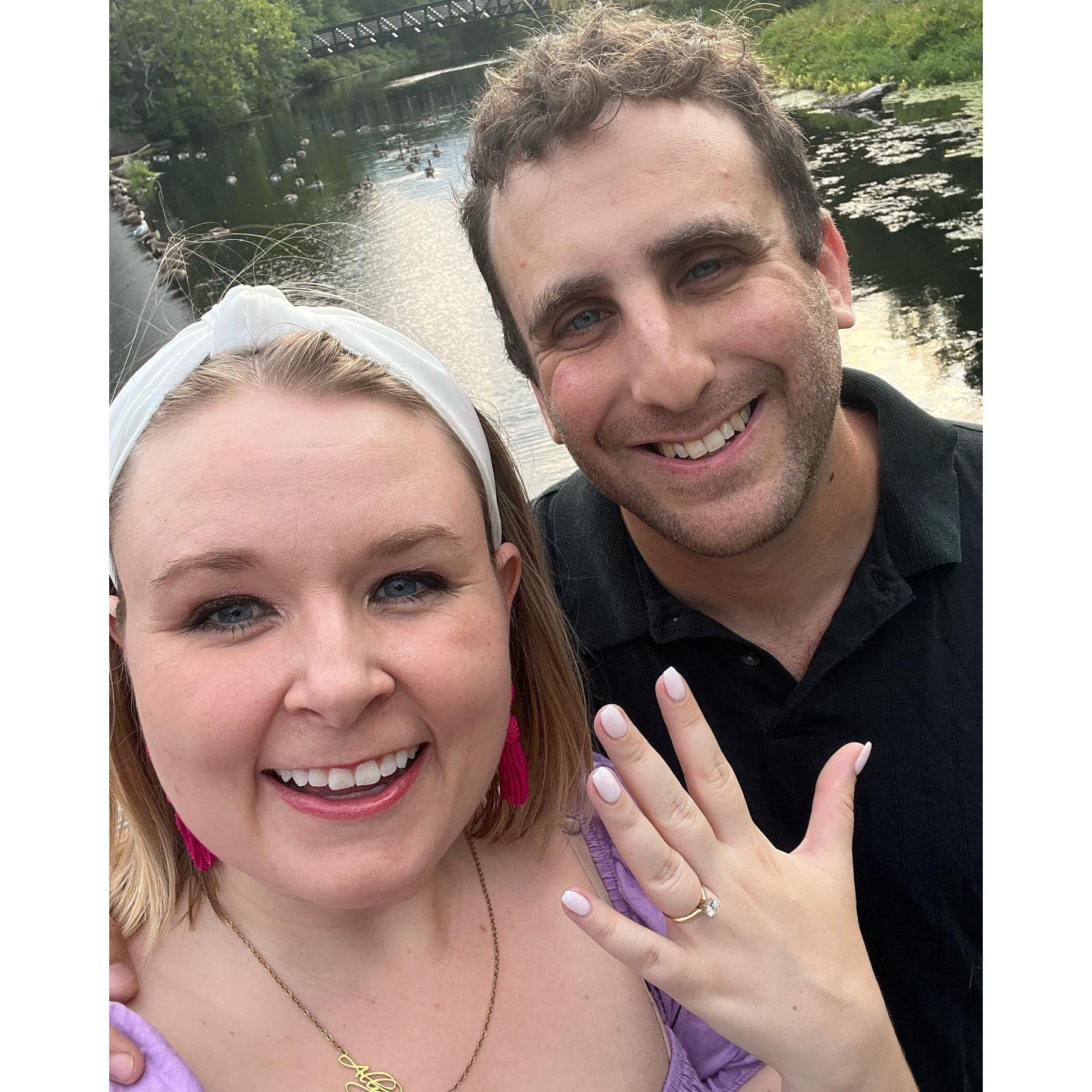 Shortly after we got engaged in August 2022!