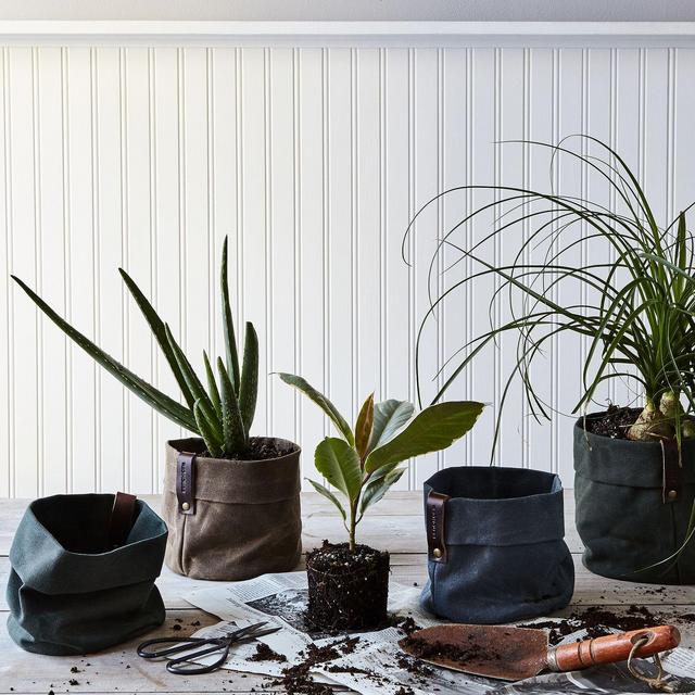 Waxed Canvas Planters