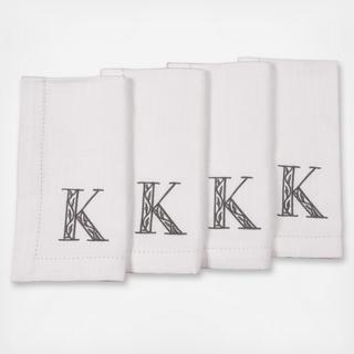 Rustic Monogram Napkin, Set of 4