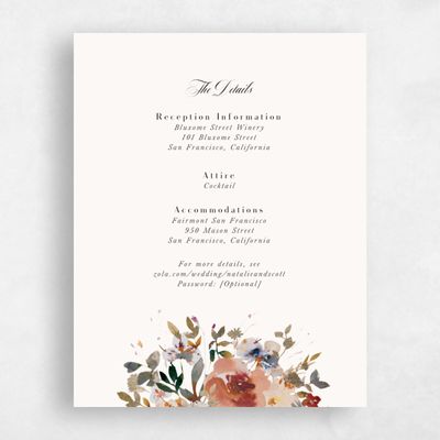 Beige Floral Wedding Enclosure - Fenella