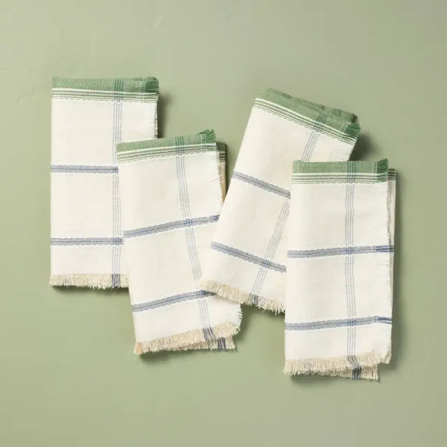 Set of 4 Plaid Cloth Napkins - Hearth & Hand™ with Magnolia