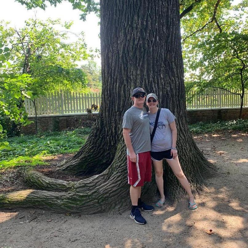 DC trip - feeling young next to 300 year old trees.