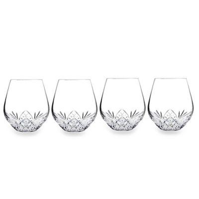 Godinger Dublin Reserve Stemless Wine Goblets (Set of 4)