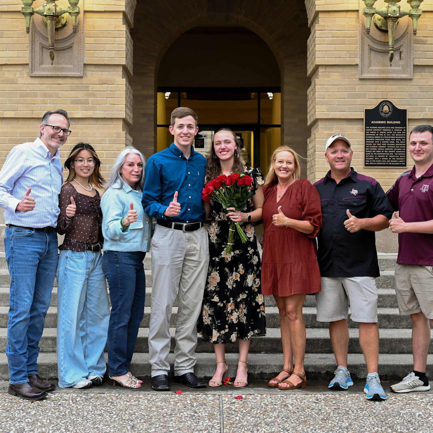 Jackson and Zoe's families! Jackson made sure Zoe's brother, Zach, could fly in from Mission to make it. Ava FaceTimed Jackson's siblings through the whole proposal.