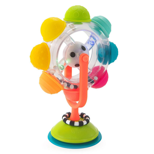Sassy Toys Rainbow Reel Tray Toy: Sensory Development, Stacking and Sorting, Polypropylene, 6.8 oz