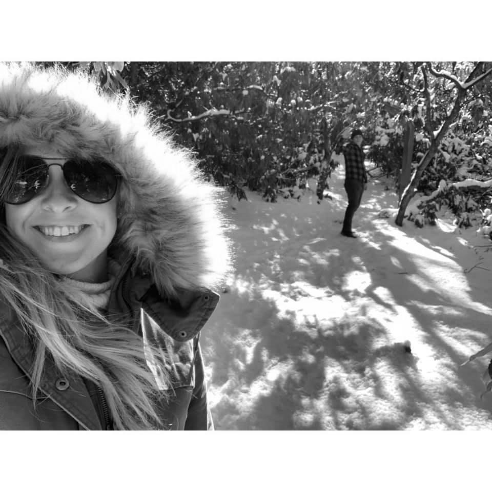 Hiking the Appalachian trail at Brasstown Bald.