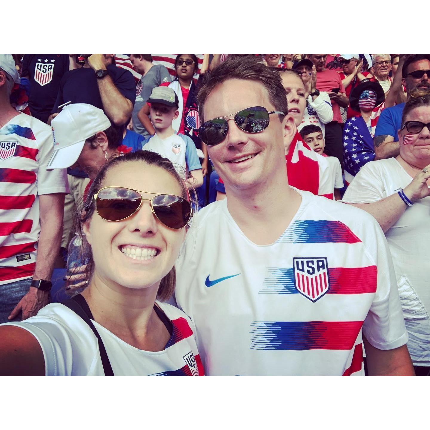 We both love soccer and going to see the USA womens national team win world cup in France was always on our bucket list! #wedidit