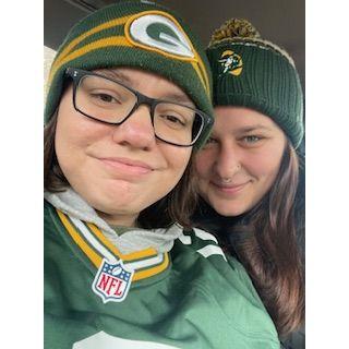 Christina's first Packer's game!