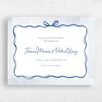 Blue Wedding Save the Date - Darlington Landscape