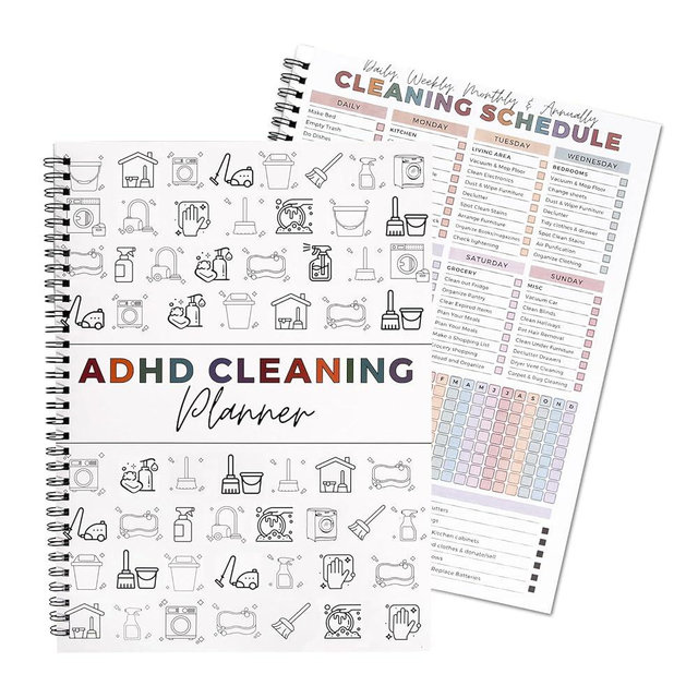 Adhd Cleaning Planner for Adults and Teens Adhd Cleaning and Organizing Planner Cleaning Schedule and Checklist Notebook List Daily Weekly Monthly for Home Chore Chart Adhd Daily Planner