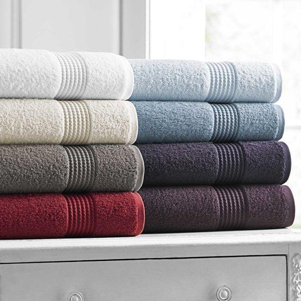 Long Staple Twist Cotton Combed 6 Piece Towel Set in Dark Grey
