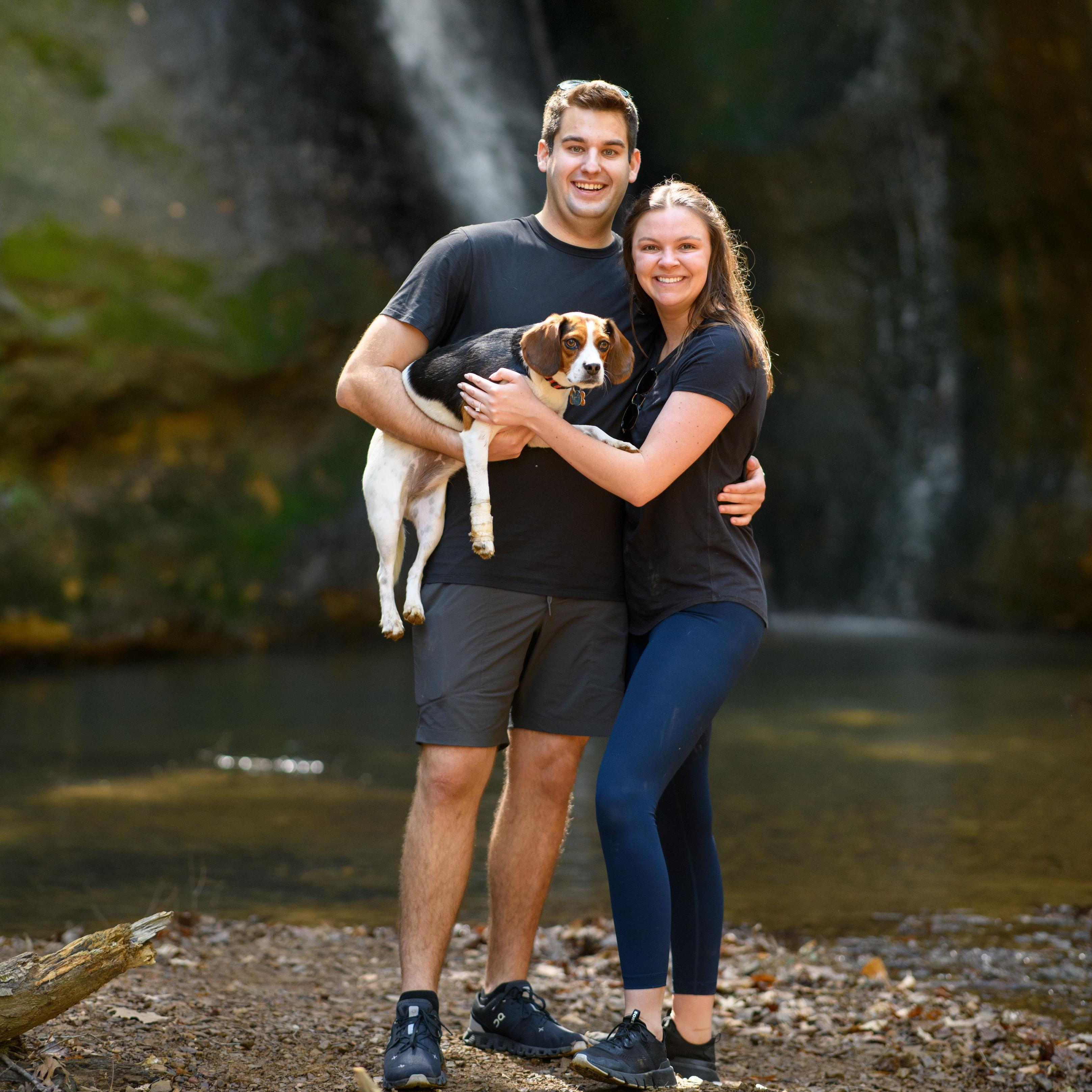 Our engagement in Hocking Hills State Park April 2023.