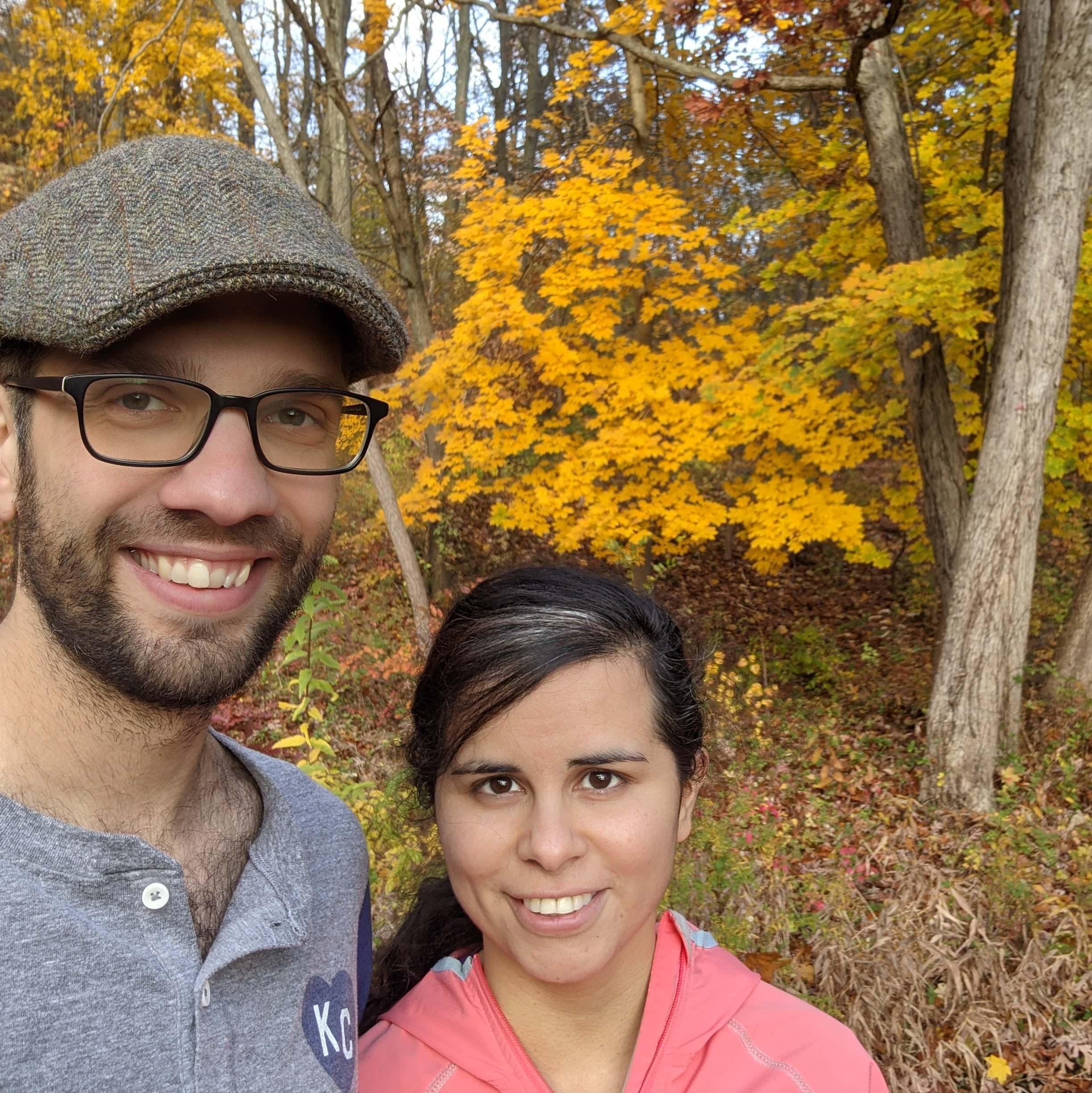 Enjoying fall in East Rock Park, New Haven